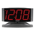 thumbnail image 1 of Reloj despertador Sharp Home LED digital con base giratoria, pistola metálica, 1 of 5