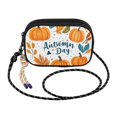 thumbnail image 2 of FORMRS Mini Crossbody Bag for Women Adjustable Shoulder Rope Travel Casual Phone Purse, Pumpkins Pattern, 2 of 7