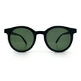 thumbnail image 5 of Retro Hipster Fashion Horn Rim Round Circle Len Plastic Sunglasses Matte Black - Green, 5 of 8