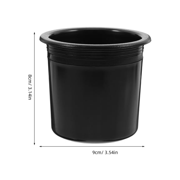 Tineasur 2-Pack Black ABS Cup Holder Inserts for Car, Table, Sofa with and Stable Base