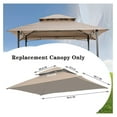thumbnail image 4 of 8x5 Ft Grill Gazebo Replacement Canopy Top Cover Double Tiered BBQ Shade Cover (for 8x5 Ft Grill Gazebo Frame, ), 4 of 6
