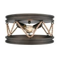 thumbnail image 1 of Golden Lighting 1048-FM GMT Flush Mount, Gunmetal Bronze, 1 of 4