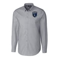 thumbnail image 2 of Men's Cutter & Buck Charcoal San Jose Earthquakes Big & Tall Stretch Oxford Long Sleeve Dress Shirt, 2 of 3