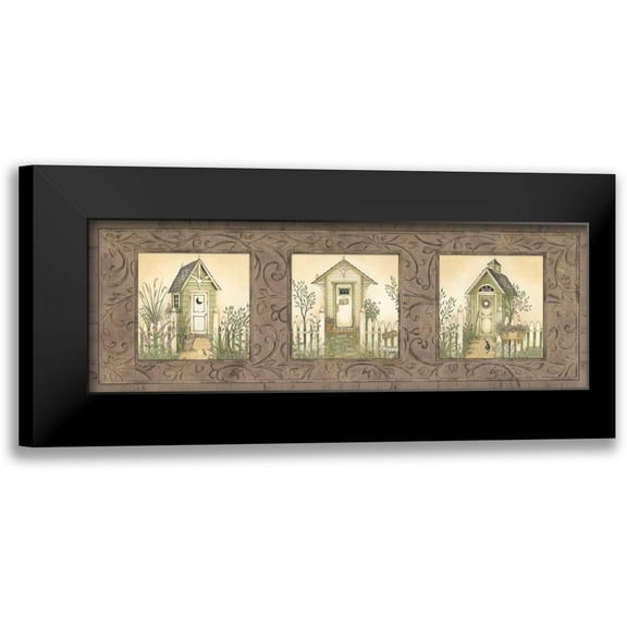 Spivey, Linda 14x7 Black Modern Framed Museum Art Print Titled - Outhouse Row