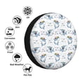 thumbnail image 4 of Salouo Music Shark Print Spare Tire Cover 14-17 inch Spare Tire Protector Universal Tough Tire Wheel Cover for Trailer SUV and Truck-17 inch, 4 of 6