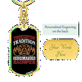 thumbnail image 3 of Firefighter Tradition Dedication Sacrifice Stainless Steel or 18k Gold Premium Swivel Dog Tag Keychain, 3 of 10