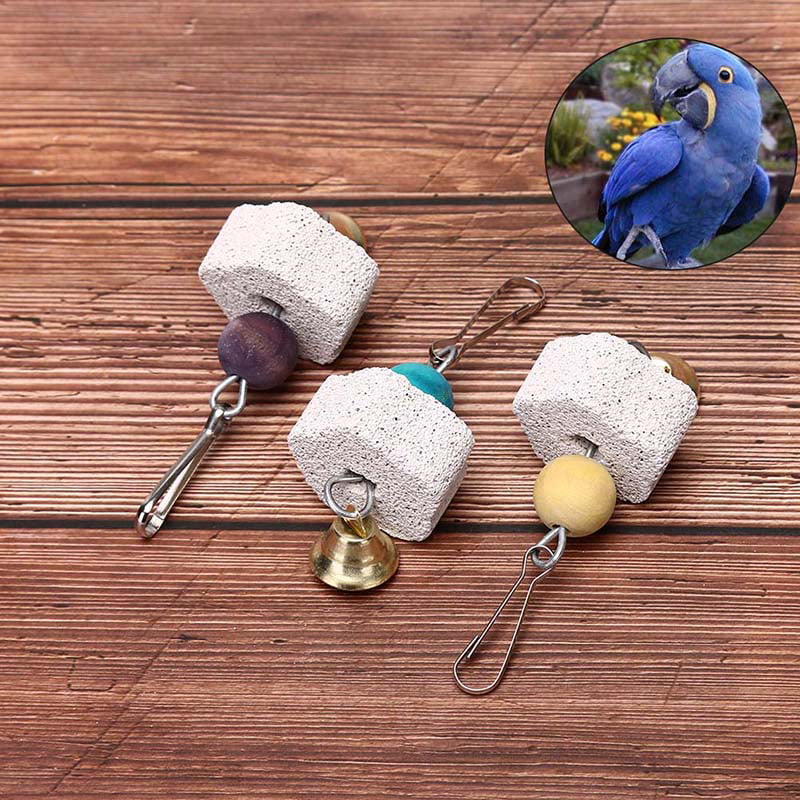 Pet birds parrot mouth grinding stone molars stone hanging string chewing to Ty 
