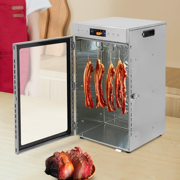 27L Food Dehydrator Rectangular Drying Cabinet Stainless Steel Food Dehydrator 800W 110V with 12 Hooks