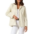 thumbnail image 1 of Chaqueta de Blazer de Ante Femenina Vintage Casual con Botones y Mangas Largas con Bolsillos XL Caqui, 1 of 6