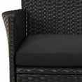 thumbnail image 5 of vidaXL 9 Piece Garden Dining Set with Cushions Black Poly Rattan, 5 of 5