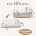 thumbnail image 4 of 7 Set Compression Packing Cubes for Travel Essentials, Compressible Expandable Packing Cubes for Suitcase, Travel Bags Luggage Organizers Compression Cubes for Travel Carry on Suitcases, Beige, 4 of 8