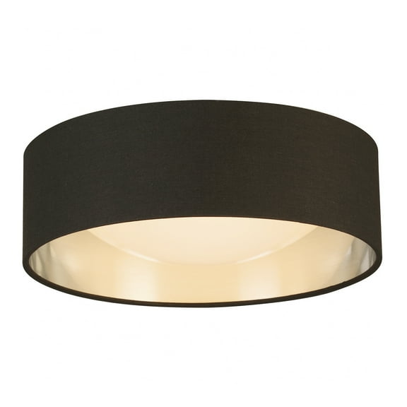Eglo Lighting Orme 12 Inch Flush Mount Ceiling Light Fixture, Black & Gold
