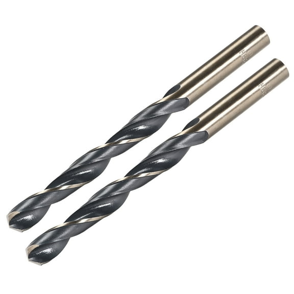 Straight Shank Twist Drill Bits 10mm High Speed Steel HSS 4341 with 10mm Shank 2 Pcs