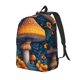 thumbnail image 1 of Balery Vintage Blue Leaf Mushroom Mochila Clásica Impresa Básica para Viaje, Mochila Escolar Resistente al Agua, Mochila de Lona con Correas Ajustables-Medium, 1 of 5