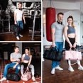 thumbnail image 4 of Bolsa de gimnasio deportiva para mujeres o hombres, bolsa de viaje con bolsillo húmedo y compartimento para zapatos para entrenamiento, natación, yoga, 4 of 8