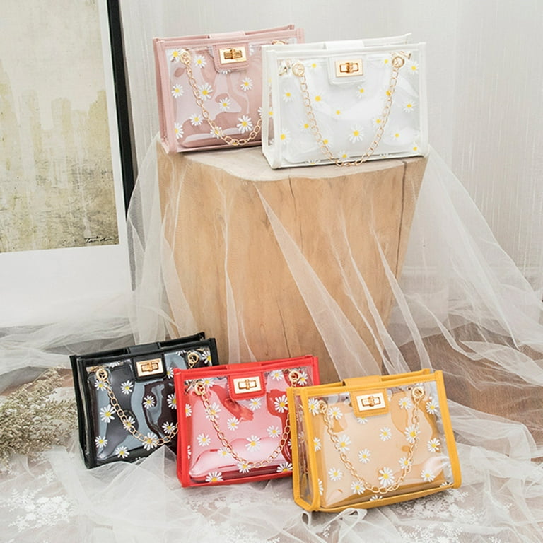New Transparent jelly bag ladies large-capacity one-shoulder tote bag  wallet