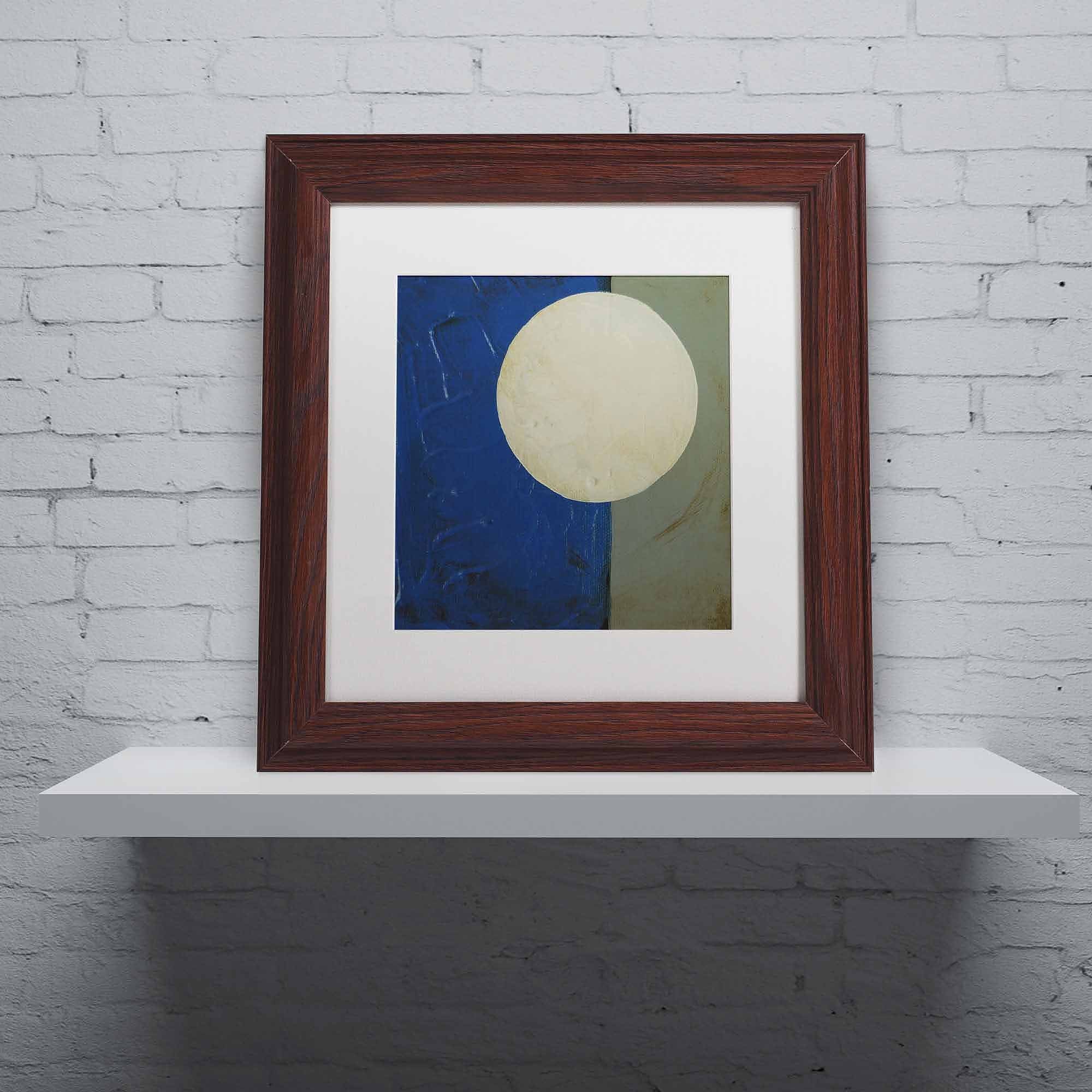 Trademark Fine Art "Moon Rotation" Canvas Art by Nicole Dietz, White Matte/Wood Frame