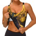 thumbnail image 3 of Balery Elegant Gold Leaf Peacock Sujetadores deportivos con espalda cruzada para mujer, acolchados, sin costuras, de alto impacto, ideales para yoga, gimnasio, entrenamiento y fitness.-Medium, 3 of 8