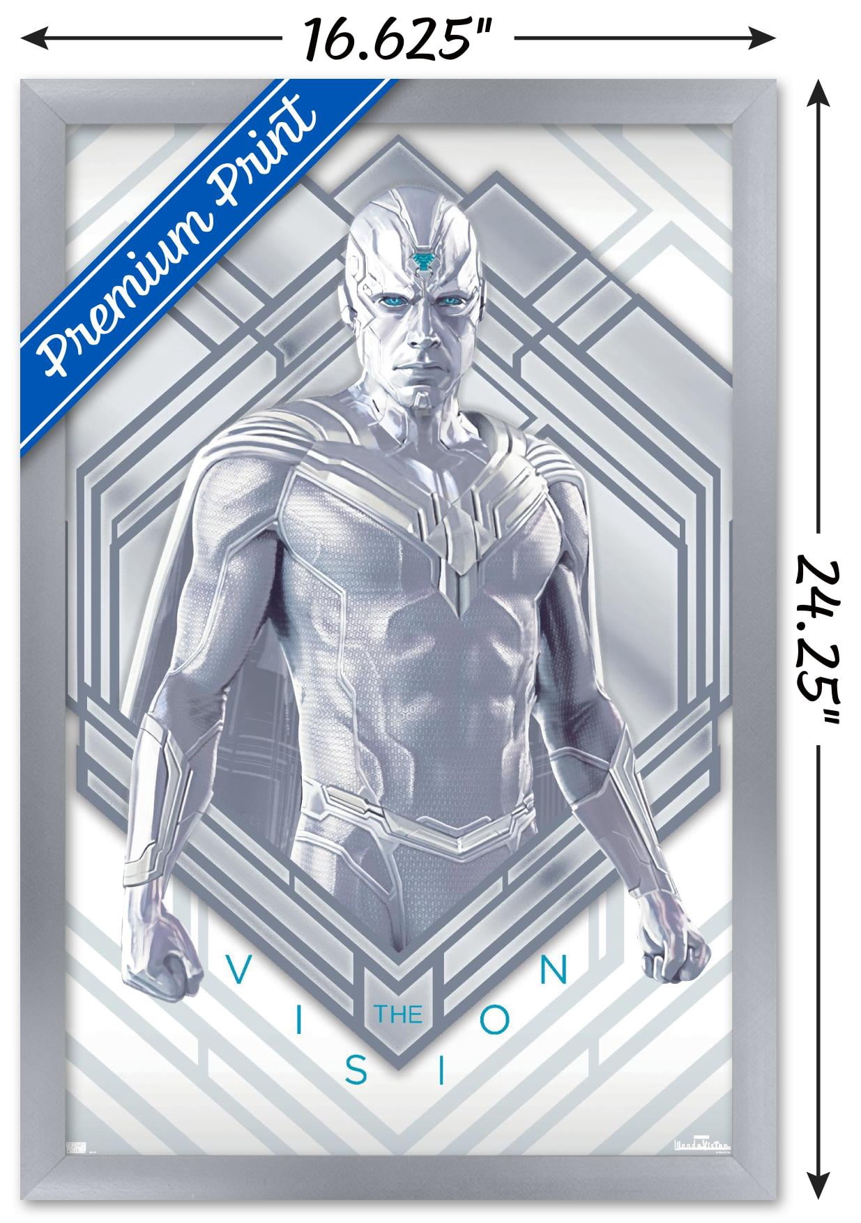 Marvel WandaVision - White Vision Wall Poster, 14.725" x 22.375", Framed