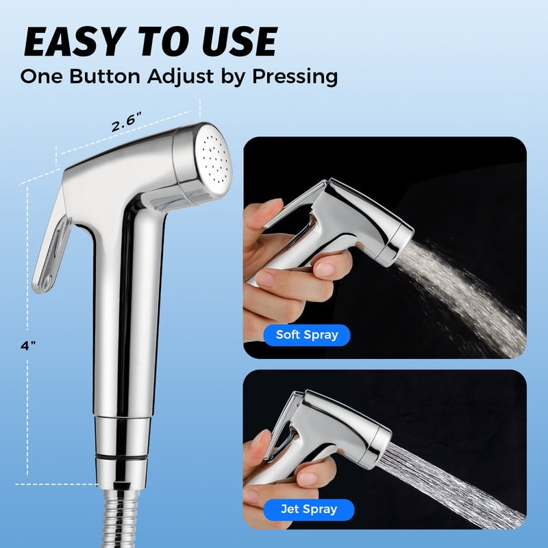 SAMODRA Handheld Bidet Sprayer for Toilet, Adjustable Water Pressure with Bidet Hose for Feminine Wash, Baby Wash & Muslim Shower