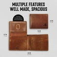 thumbnail image 3 of RFID Bifold Leather Wallet For Men with Flip Up ID in Vintage Buffalo Brown, 3 of 8