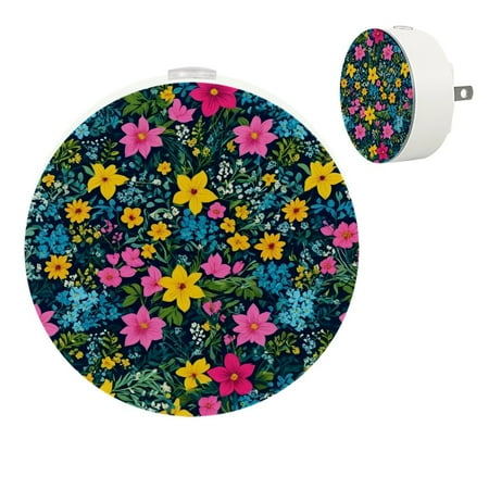 

YZUOUZY Lamp for Bedroom Bedroom Lamp Bedroom Lamps Set of 2 Colorful Flowers Leaves Folk Style