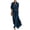 Dark Blue, variant on Women's Fall Ribbed Knit Sweater Dresses Button Up Polo Collar Long Sleeve Knitted Midi Long Dress