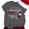 thumbnail image 2 of Lroveb Christmas Shirts for Women Plus Size It's The Most Wonderful Time Of Year Letter Print Crew Neck Short Sleeve T Shirt Top Graphic T Shirts, 2 of 5