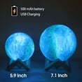thumbnail image 3 of Lampe Galaxie Éclairage Lampe Galaxie 3D 7.1 Pouces 16 Couleurs Lampe Lune Lampe de Lave Lampe Boule Lune Veilleuse avec Support Lampe Spatiale Lampe Lune Imprimée 3D Veilleuse pour Femmes, 3 of 7