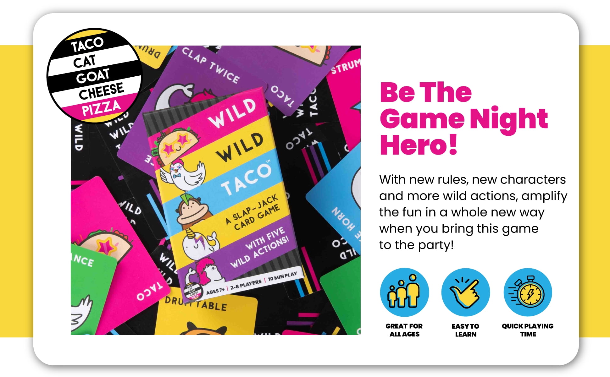 Dolphin Hat Games, Card Game, Wild Wild Taco, Family Party Fun