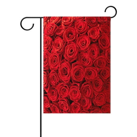POPCreation Plenty Red Natural Rose Garden Flag Beautiful Flower Outdoor Flag Home Party 28x40 inches