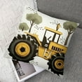 thumbnail image 7 of Cartoon Equipment Trucks Throw Pillow Covers,Construction Cushion Case for Living Room Decor, Reversible Excavator Tractor Botanical Tree Yellow Decorative Throw Cushion Case, 7 of 7