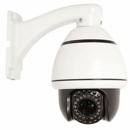 Outdoor Security Camera, PTZ Camera SONY CMOS (10x Optical Zoom) 1200TVL 30X Zoom IR-CUT 360 Degrees Rotation Ceiling Mounted Dome