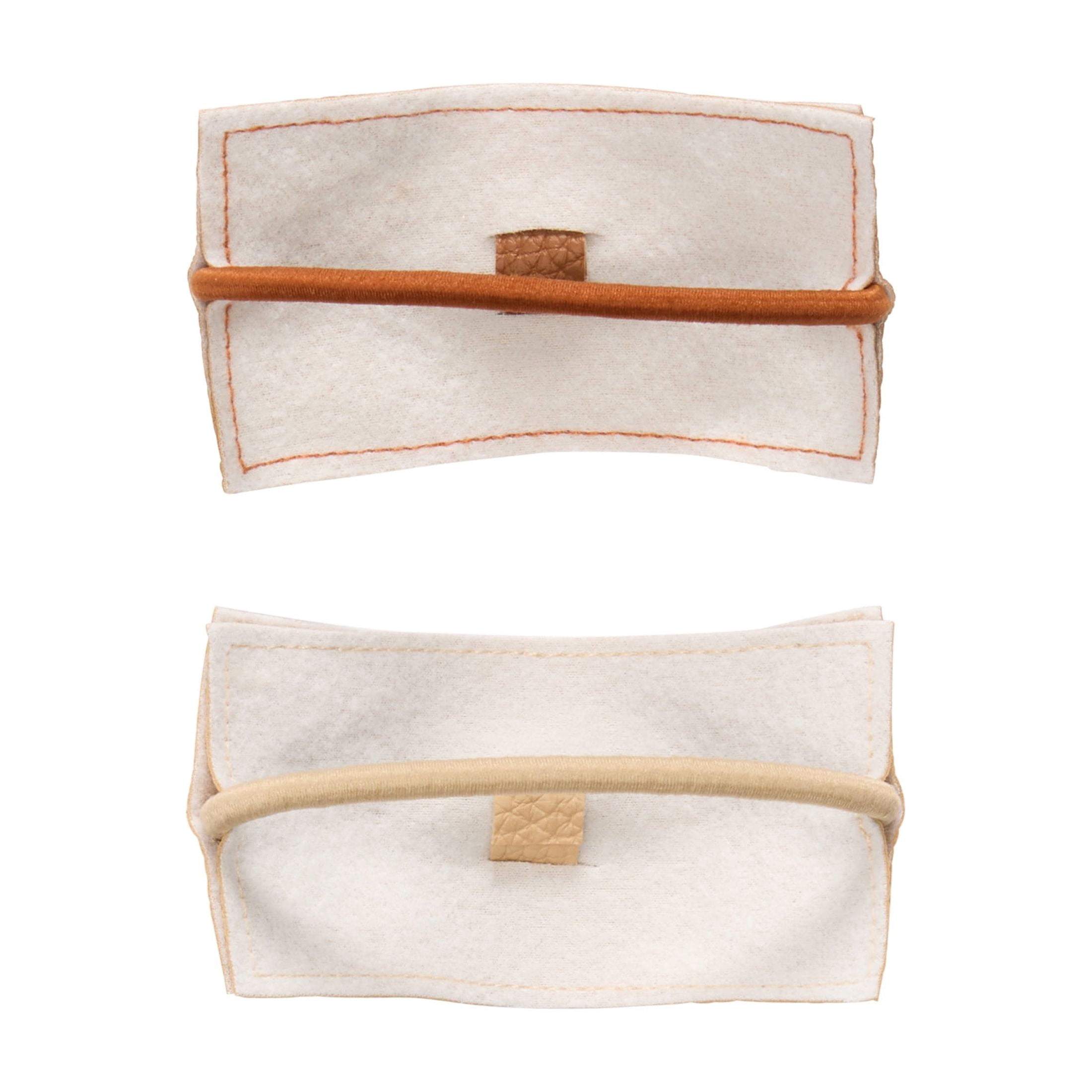 Goody x Lee Faux Leather Ponytail Cuffs, Ouchless Elastic, Gentle Hold, All Hair Types, 2 Count