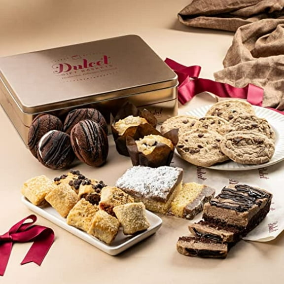 Dulcet Gift Baskets Baked Goods Gift Boxes with Whoopie Pies, Muffins, Cookies, Crumb Cake