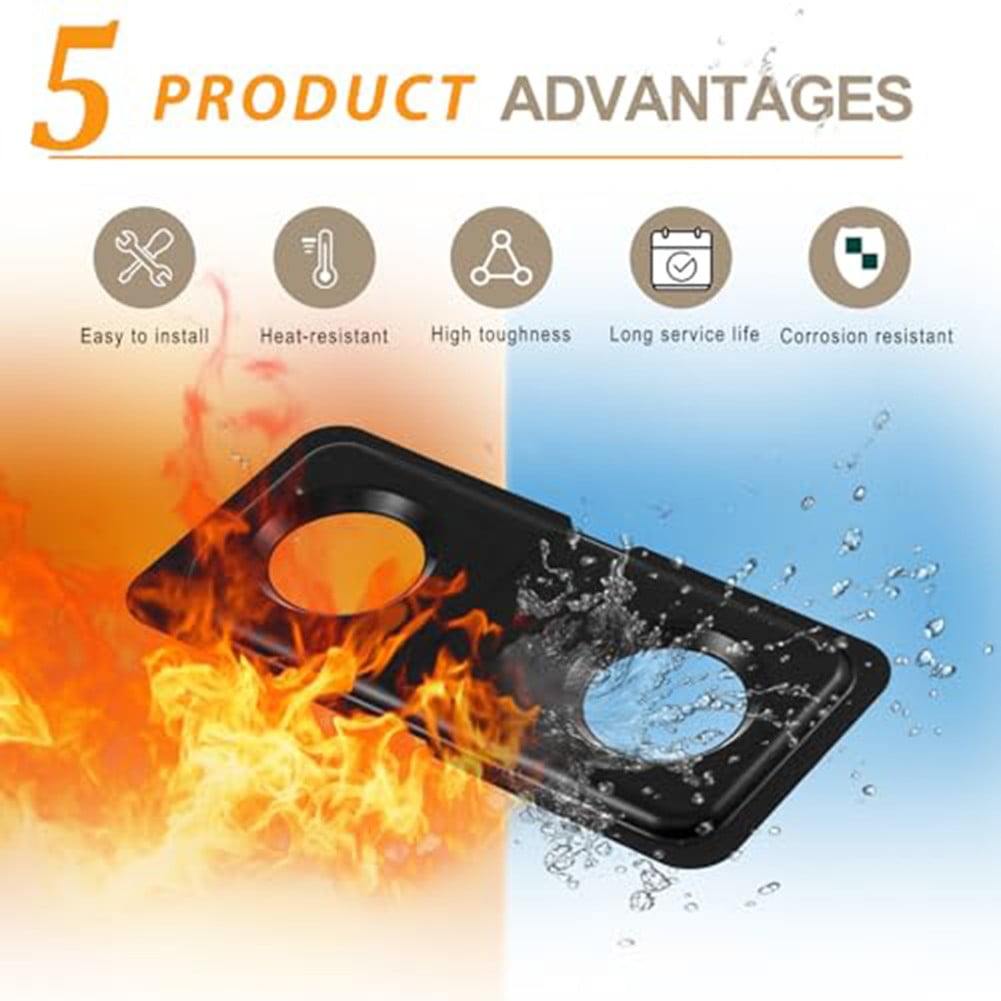 Stainless Steel Drip Pans for GE Gas Stoves 2 Pack