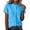 01Blue, variant on jiaxiM Cotton Linen Tops for Women Mandarin Collar Button Down Shirts Ladies Casual Dressy Roll Up Short Sleeve Work Tee Blouses