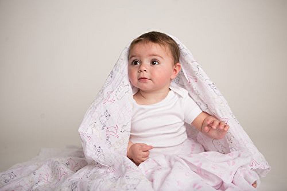 Hudson Baby Infant Boy Cotton Muslin Swaddle Blankets, Moose, One Size