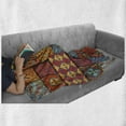 thumbnail image 5 of Talavera Soft Flannel Fleece Throw Blanket, Colorful Dimensional Look Tile Squares Illustration in Azulejo Style, Cozy Plush for Indoor and Outdoor Use, 50" x 60", Multicolor, by Ambesonne, 5 of 5