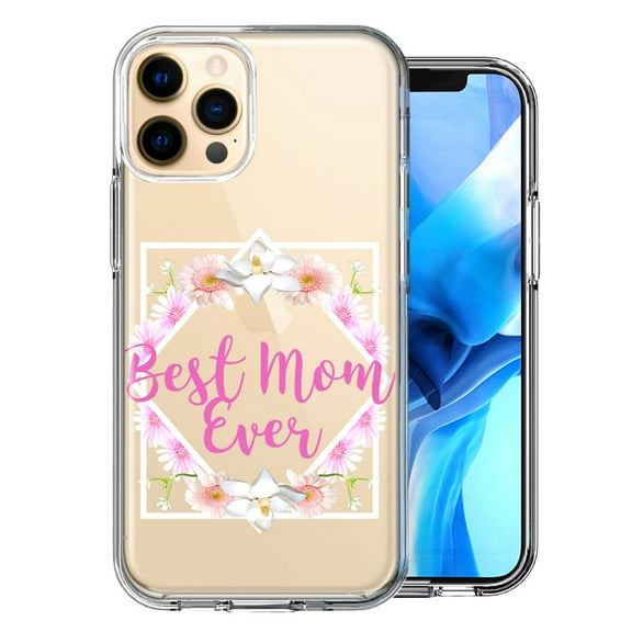 MUNDAZE for Apple iPhone 12 Pro Best Mom Ever Mother's Day Flowers Double Layer Phone Case Cover
