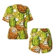thumbnail image 5 of Qekee Tropical Summer Fruit Women's Pajama Set Short Sleeve Sleepwear Summer Home Wear with Pockets Soft Short Sleeve Shirt - Tropical Summer Fruit, 5 of 9