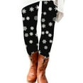 thumbnail image 2 of Christmas Leggings for Women 2025 Snowflake Plaid Graphic High Waisted Yoga Pants Legging Tights, 2 of 6