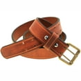 thumbnail image 2 of 1 1/2 Light Brown Show Harness Leather Belt Double Hole Saddle Groove, 2 of 4