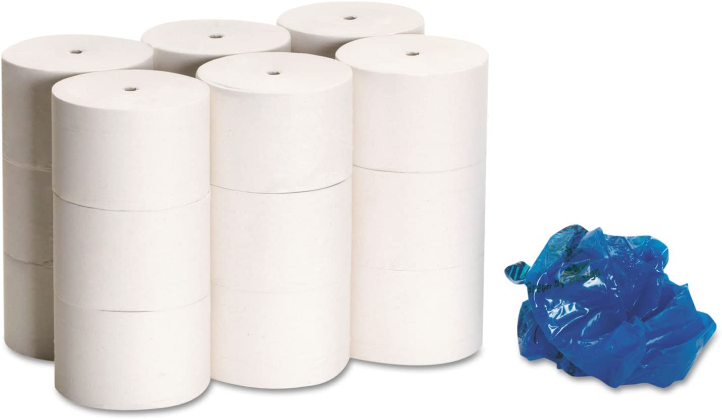 Coreless Bath Tissue, Septic Safe, 2-ply, White, 1500 Sheets/roll, 18 Rolls/carton