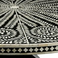 thumbnail image 3 of Floral bone inlay dining table black, black bone inlay dining, dining table, black dining table, 3 of 3