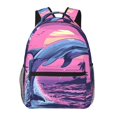 thumbnail image 1 of Fotbe Hawaiian Beach Dolphin Mochila Casual con Estampado para Escuela, Viajes y Actividades al Aire Libre - Duradera, Ligera y Cómoda, 1 of 5