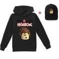 thumbnail image 2 of Roblox-suéter de manga larga con capucha para niños y niñas, ropa informal con estampado periférico, sombrero, estilo de tendencia para estudiantes, 2 piezas, 2 of 3