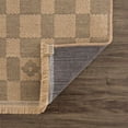 thumbnail image 5 of BoutiqueRugs Nairi Modern Checkered Jute Area Rug - Machine Washable - Beige, Tan, Brown, Gray - 6'6" x 9' (6x9 Area Rug), 5 of 10