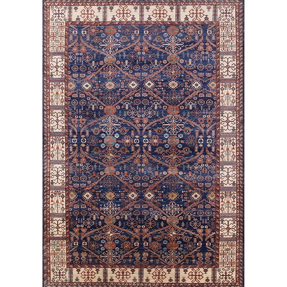 Ahgly Company Machine Washable Indoor Rectangle Industrial Modern Purple Lily Purple Area Rugs, 2' x 3'