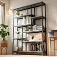thumbnail image 1 of Librero 5 Niveles, Librero Organizador, Grande libreros Minimalista, Estantería Adecuada para Dormitorio, Oficina, Garaje, Salón, Cocina (Gris), 1 of 4